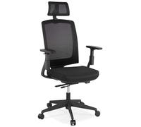 Kokoon® chaise de bureau OFFICE 70x73x131 cm,textile, noir,25,85 kg