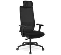 Kokoon® chaise de bureau YORK 68x60x126 cm,textile, noir,20,5 kg