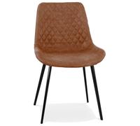 Kokoon® chaise design HABILI 52x59x82 cm,textile, marron,9,4 kg