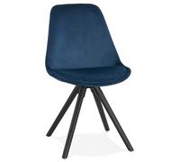 Kokoon® chaise design JONES 48x56x84 cm,textile, bleu,11,84 kg