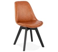 Kokoon® chaise design MANITOBA 48x56x82 cm,similicuir, marron,10,78 kg