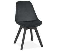 Kokoon® Chaise design PHIL 48x56x85 cm,textile, noir,11,62 kg