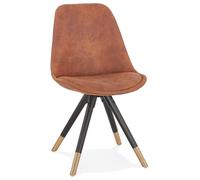 Kokoon® chaise design SIDONIE 48x56x83 cm,textile, marron,12,61 kg