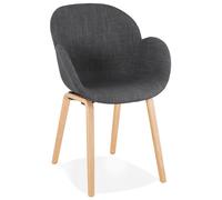 Kokoon® Fauteuil design ELEGANS 59x59x88 cm,Textile, Gris foncé, 12,13 kg