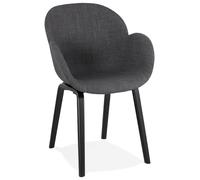 Kokoon® Fauteuil design ELEGANS 59x59x88 cm,Textile, Gris foncé, 12,13 kg