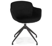 Kokoon® Fauteuil design KRAMPO 59x54x80 cm,Textile, Noir, 8,07 kg