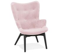 Kokoon® Fauteuil design MELCHIOR 65x67x93 cm,Textile, Rose, 22 kg