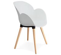 Kokoon® Fauteuil design SITWEL 59x59,5x84,5 cm,plastique / polymère, blanc, 8,8 kg