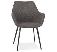 Kokoon® Fauteuil design VAFFLA 61x63x80 cm,Textile, Gris foncé, 9,8 kg