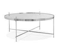 Kokoon® Table basse design ESPEJO BIG 83x83x35 cm,verre, CHROME,15,9 kg