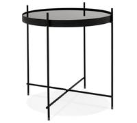 Kokoon® Table basse design ESPEJO MINI 42,7x42,7x45 cm,verre, noir,7,5 kg