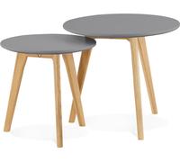 Kokoon® Table basse design ESPINO 50x50x45 cm,bois,gris foncé,9,79 kg