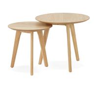 Kokoon® Table basse design ESPINO 50x50x45 cm,Bois,Naturel,9,79 kg
