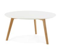 Kokoon® Table basse design KINGSTON 90x90x45 cm,bois,blanc,17,05 kg
