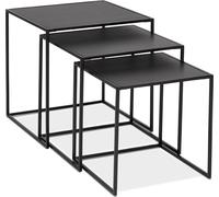 Kokoon® Table basse design MENSOSO 50x50x50 cm,bois,noir,18,7 kg