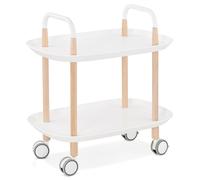 Kokoon® Table basse design SERVY 37x57,5x59 cm,Plastique / polymère, Blanc,7,1 kg
