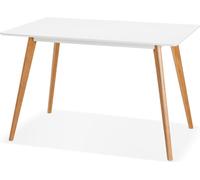 Kokoon® Table de salle à manger RITA 80x120x77 cm,bois,blanc,25,3 kg