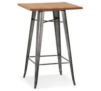 Kokoon® table haute design FRANKLIN 70x70x105,5 cm,bois,marron,21,25 kg