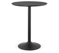 Kokoon® table haute design PINCHO 90x90x110 cm,bois, noir, 44,7 kg