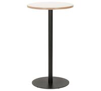 Kokoon® table haute design STEFAN 60x60x105,5 cm,bois, blanc, 28,2 kg
