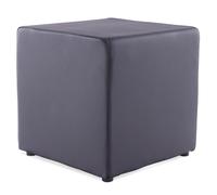 Kokoon® Tabouret bas design RUBIK 41x41x41 cm,Similicuir, noir,8,6 kg