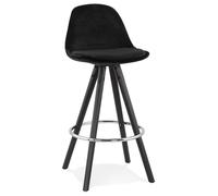 Kokoon® Tabouret de bar design FRANKY MINI 65 41x41x87 cm,Textile, Noir, 10,01 kg