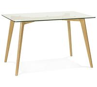 KoKoon Tony Table à Diner Design en, Verre, Transparent, 80x120x75 cm