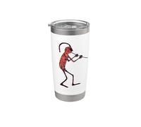 Kokopelli Art rupestre original Gobelet isotherme en acier inoxydable double paroi