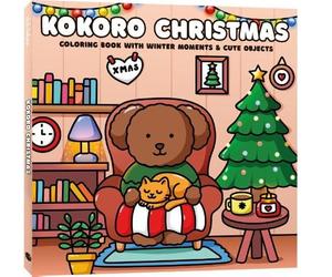 Kokoro Christmas: Coloring book with winter moments & cute objects