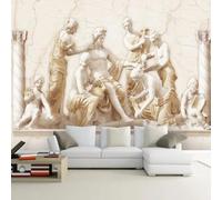 KoKoty Murale Papier Peint 3D Wallpaper Figures artistiques de style relief romain européen-200 x 200 cm-Papier Peint Soie pour Chambre Salon Personnalisé Décoration Murale