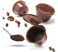 KOKSI Lot de 3 capsules de café réutilisables pour machine Nescafe Dolce Gusto - Compatibles avec les dosettes filtrantes