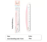 Kokubalance-Règle Courbée Japonaise,Couleur De La Lumière,Communautés Ète Ondulée,Dessin Créatif Simple,Échelle De Mesure Multifonction,15cn - Type Pink