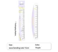 Kokubalance-Règle Courbée Japonaise,Couleur De La Lumière,Communautés Ète Ondulée,Dessin Créatif Simple,Échelle De Mesure Multifonction,15cn - Type Purple