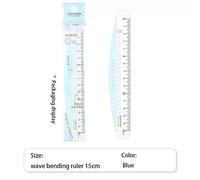 Kokubalance-Règle Courbée Japonaise,Couleur De La Lumière,Communautés Ète Ondulée,Dessin Créatif Simple,Échelle De Mesure Multifonction,15cn - Type Blue