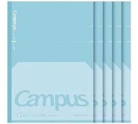 KOKUYO Campus Composition Kimochii - Lot de 5 carnets de notes semi-B5, vert, pois B lignés de 6 mm, 30 feuilles lignées pour le travail, les études, la prise de notes, importation du Japon
