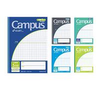 KOKUYO Campus Lot de 5 cahiers lignés B5 (5 couleurs bleues, quadrillées 5 mm
