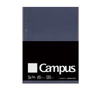 Kokuyo Campus NO-G806S-5N Sarasara Papier à feuilles mobiles pour classeurs, type entreprise, écriture lisse, A5, quadrillage de 5 mm, 20 trous, 120 feuilles, pH neutre, résistant aux bavures, importation du Japon