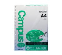 Kokuyo Campus Papier Mobile pour Classeurs, Sarasara Écriture Lisse, A4, Réglure Unie, 30 Trous, 100 Feuilles, pH Neutre, Résistant aux Bavures, 75 g/m², Importation du Japon (NO-827WEN)