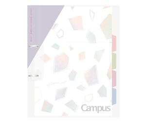 Kokuyo Campus Print Le-PP158-L4V Classeur à 2 trous Format A4 Couleur minérale Violet transparent