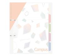 Kokuyo Campus Print Le-PP358-L4P Classeur à 2 trous facile à décoller Format B5 Couleur minérale Rose abricot