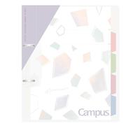 Kokuyo Campus Print Le-PP358-L4V Classeur à 2 trous à ouverture facile Format B5 Couleur minérale Violet transparent