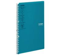 Kokuyo Campus Smart Classeur à anneaux, B5, bleu-vert, jusqu'à 25 feuilles, 26 trous, classeur étroit avec 10 feuilles de papier supplémentaires pour le travail et les études, importation japonaise