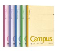 Kokuyo Campus Université de Tokyo, série Todai Carnet de notes ligné, Semi B5 (252x179x4mm), Lignes x35 doublées de 6 mm, 30 pages, Paquet de 5 blocs-notes avec 5 couleurs de couverture, Fabriqué au Japon 3CBNx5