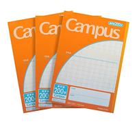 Kokuyo Kanji Cahier de pratique japonais N°6 200 carrés campus Lot de 3 livres