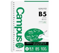 Kokuyo Klar Lose-Blatt-B5 26 trous 100 feuilles Roh-837WE (Japon)