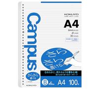 KOKUYO Lot de 100 feuilles A4 30 trous Classique Blanc
