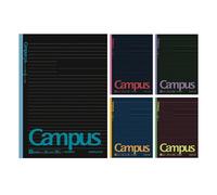 KOKUYO Lot de 5 cahiers de composition Campus semi-B5 avec pois B lignés de 6 mm, 30 feuilles, carnet ligné noir, carnet de notes pour femmes, travail, étude, prise de notes (NO-3CDBTNX5)