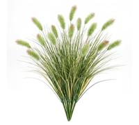 KOL Lot de 8 tiges d'herbe de lapin artificielles de 45 cm, fausses queues de lapin séchées, fausses herbes de la pampa pour petit vase, arrangement floral, décoration de table d'intérieur, intérieur