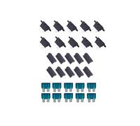 KOLACEN 10 Pcs Auto ATC Lame Standard Porte-Fusible Siège pour Voiture Bateau Camion SUV avec Couverture Noir + 10 Pcs 10 Amp Fusible Standard