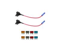 KOLACEN Camion de Voiture Automobile 2 Pièces Adaptateur TAP Fusible Standard + 8 Pièces 5Apm 7,5Apm 10Apm 15Apm